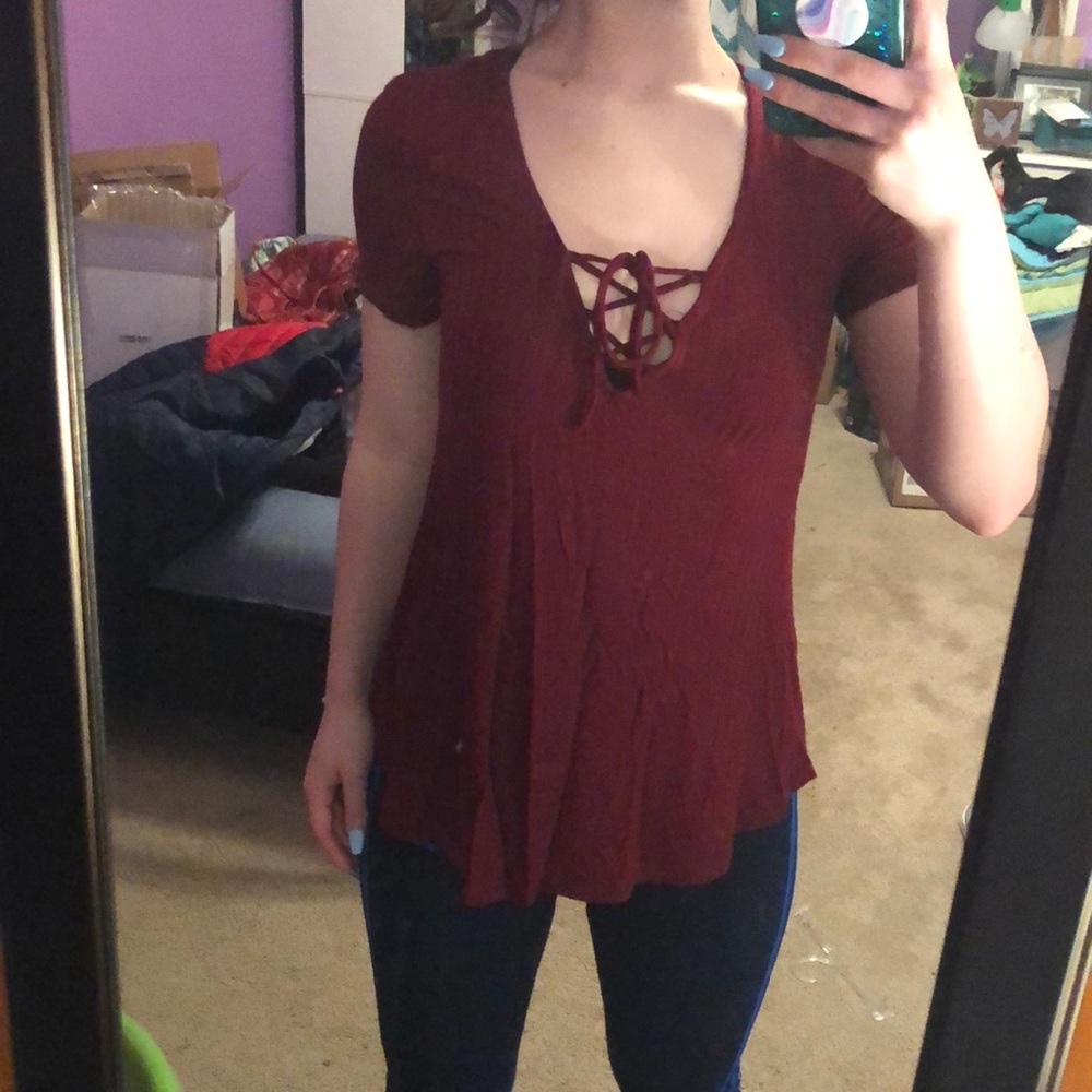 XS red shirt